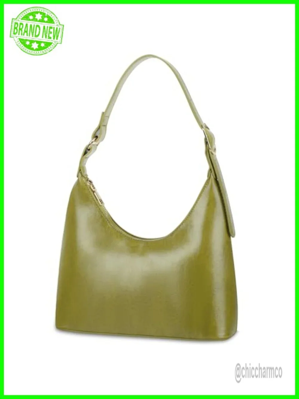 Small Vegan Leather Hobo Shoulder Bag Retro Crescent Purse